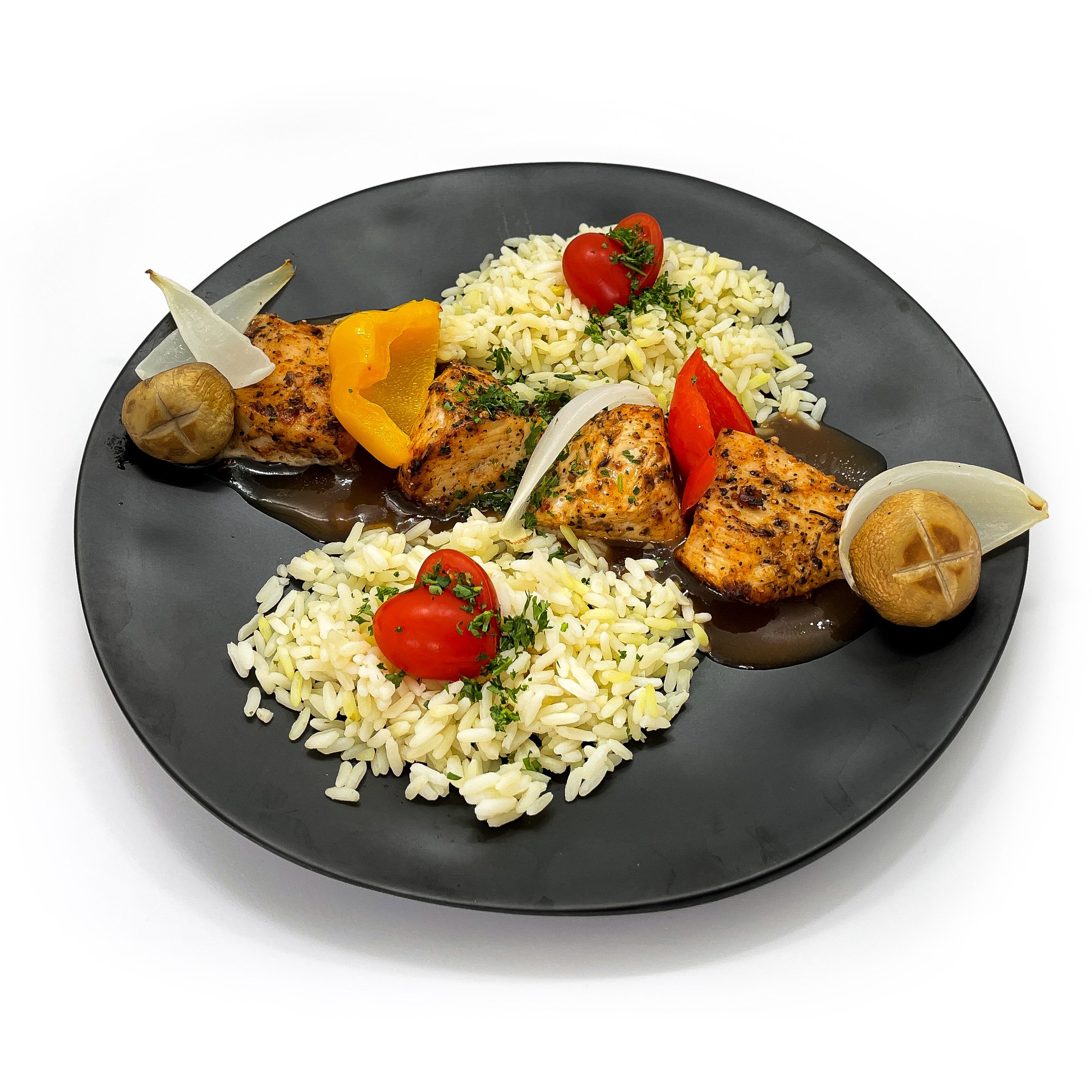 Brochette de poulet sauce demiglace Les Savourables