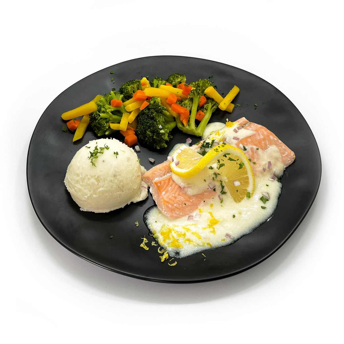 Pavé de saumon au four sauce au citron Les Savourables